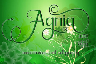 Agnia: A Script Handwritten Font for Creative Crafters