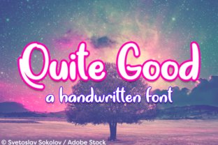 Quite Good: A Script Handwritten Font for Dynamic Web Design