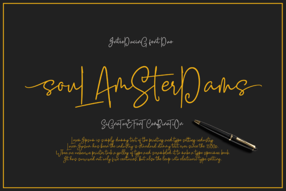 Soul Amsterdams Duo: A Script Handwritten Font for Modern Branding