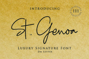 St. Genoa: A Luxury Script Font for Elegant Branding