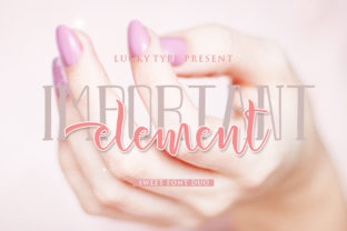 The Important Element: A Script Font for Elegant Editorial Design
