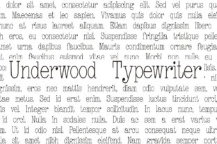 Underwood Typewriter: A Serif Font with Timeless Editorial Charm