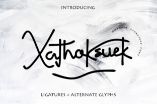 Xathoksuek: A Script Handwritten Font for Editorial Design and Branding